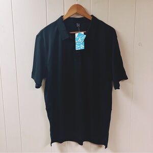 NWT MAGCOMSEN Mens Tactical Polo Shirt Size LARGE Black Performance Quick Dry